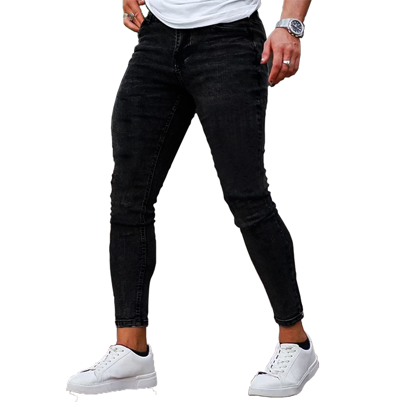 Skinny Jeans Ripped - Mens Y2K Super Skinny Jeans Fade
