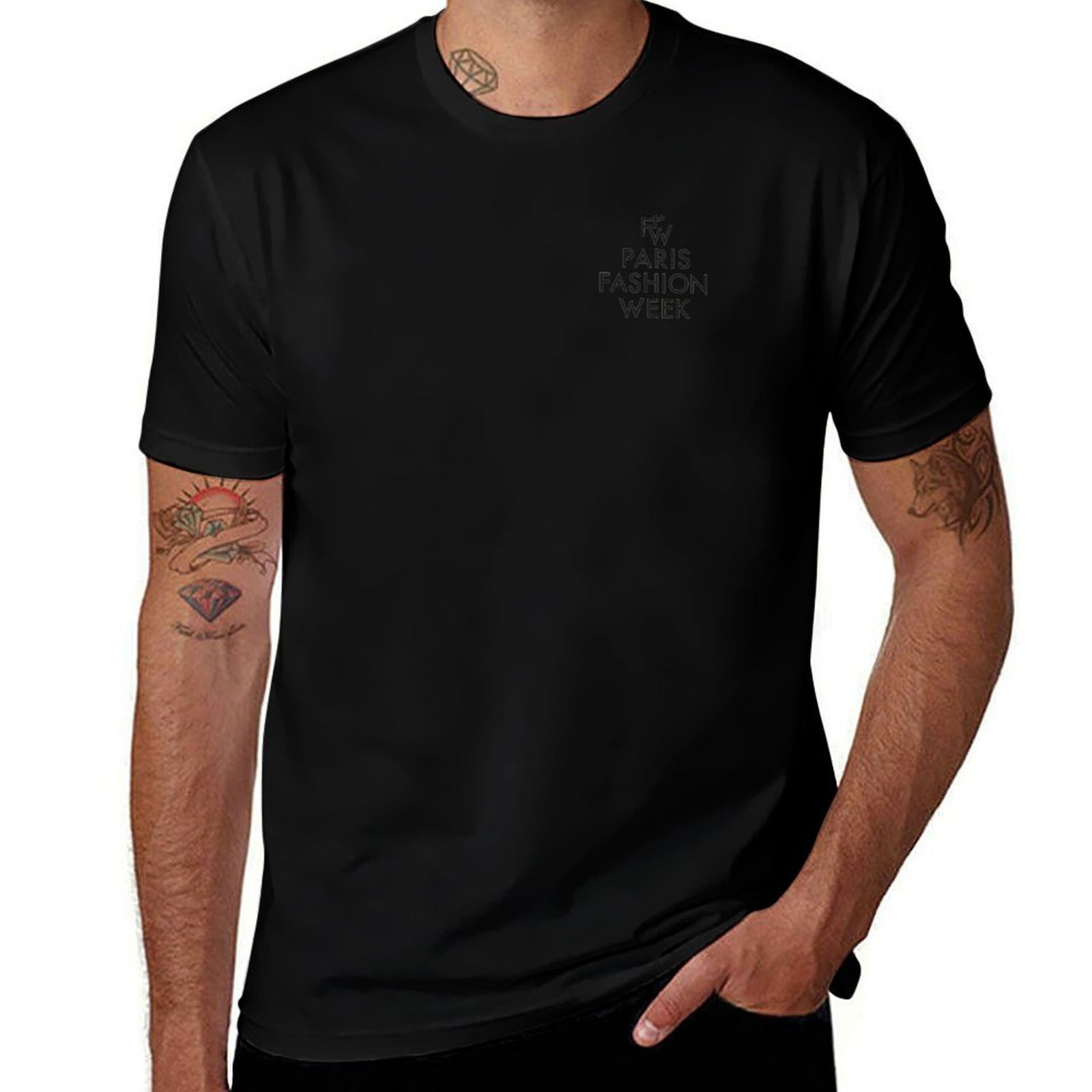 Men'S Paris Fashion Week - Paris Fashion Week T-Shirt Basic Solid