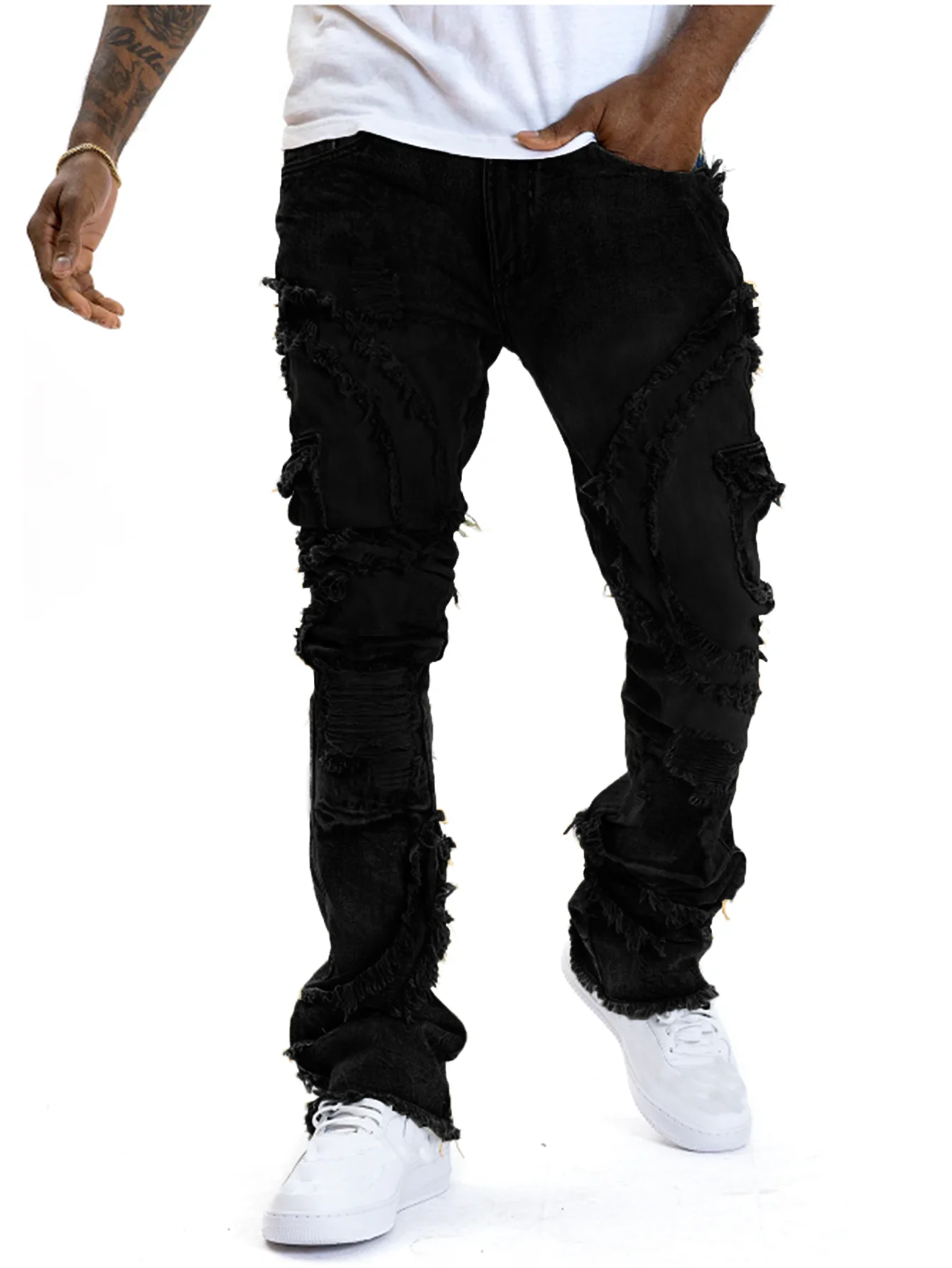 2025 New Men Ripped Stacked Je - Skinny Jeans Ripped review and price