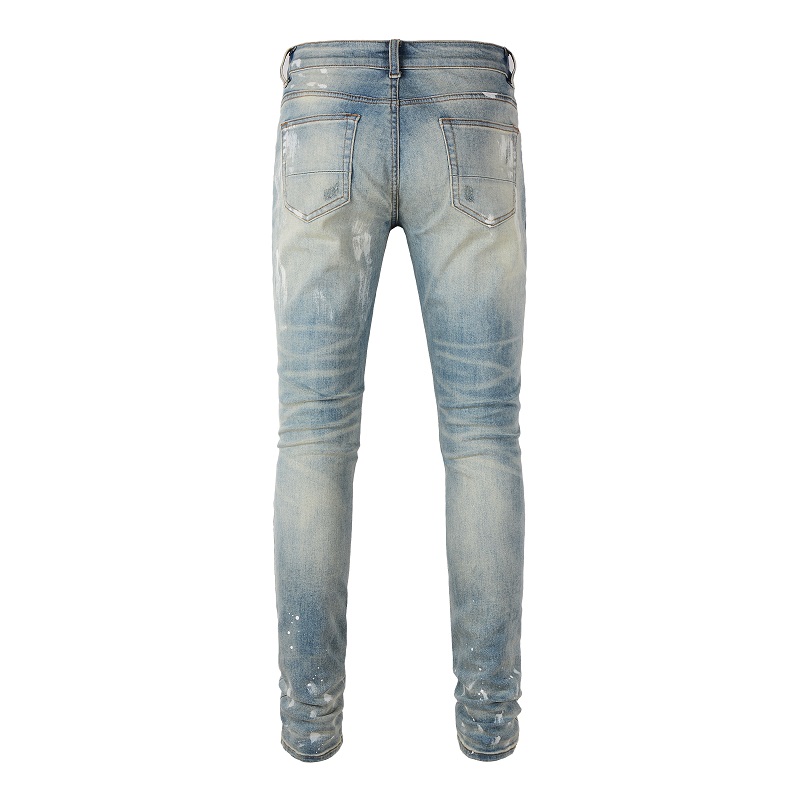 Men Holes Ripped Stretch Denim - Skinny Jeans Ripped review and price