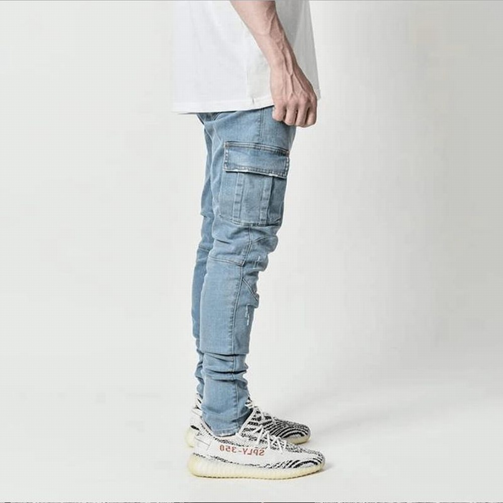 Street Elastic Jeans Men Denim - Skinny Jeans Ripped review and price