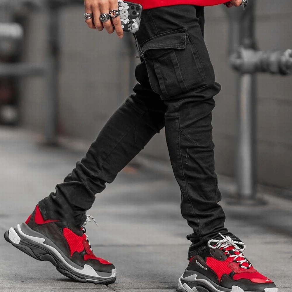 Street Elastic Jeans Men Denim - Skinny Jeans Ripped review and price