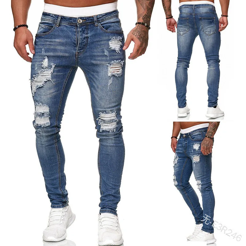 Ripped Men Jeans Denim Pant Mi - Skinny Jeans Ripped review and price