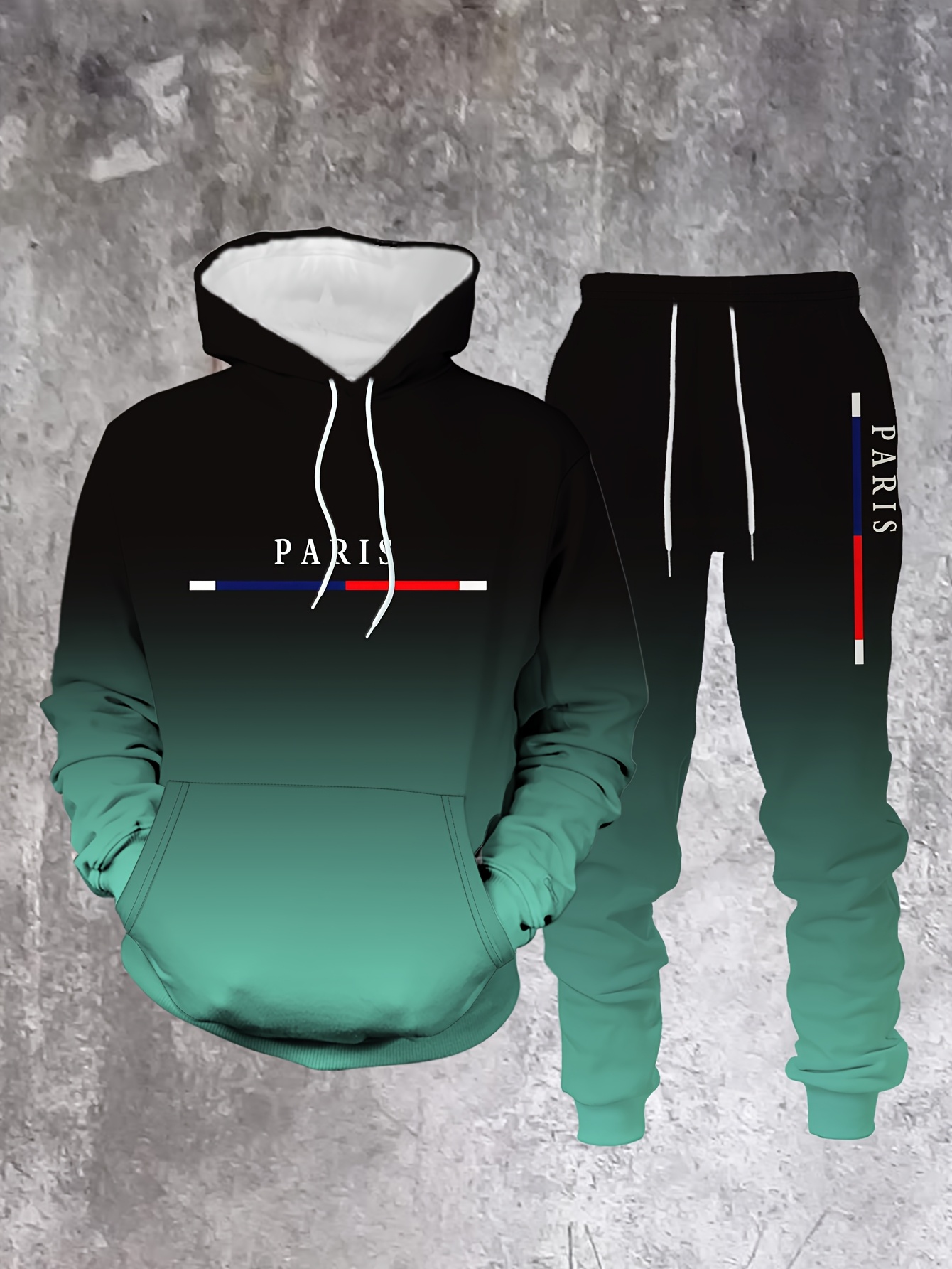 Gradient Color Paris Tracksuit - Paris Men'S Fashion review and price