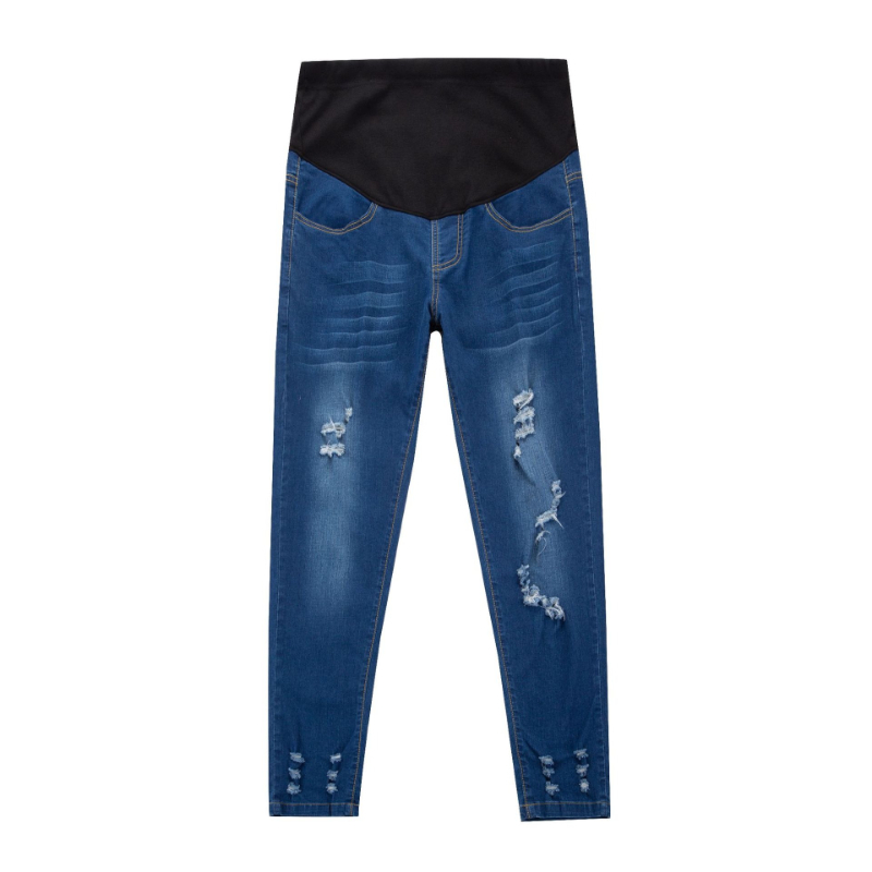 Hot Sale Cotton Denim Maternit - Skinny Jeans Ripped review and price